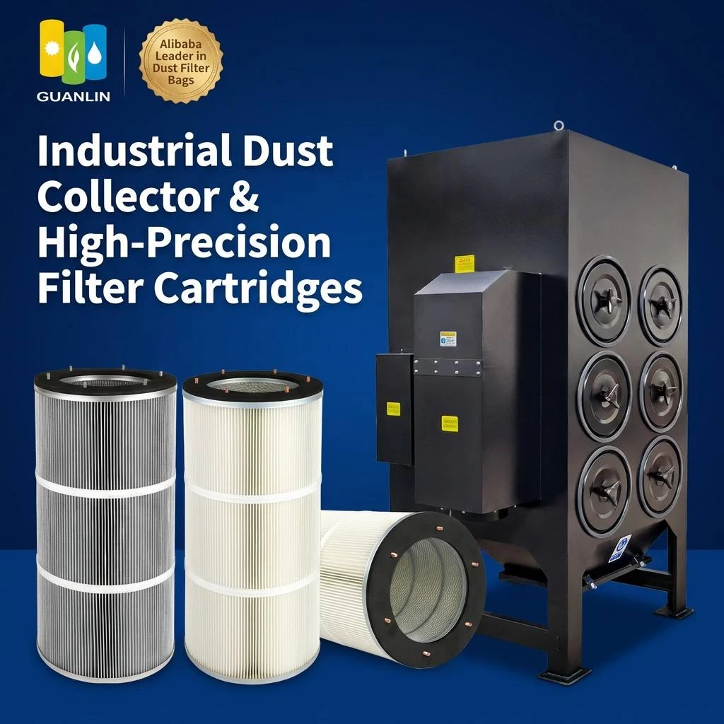 Polyester pleated dust filter cartridge high efficiency industrial dust collector filter element (view 7)