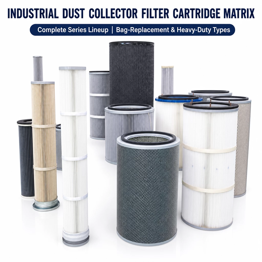 Industrial dust collector filter cartridge for heavy-duty dust collection applications (view 6)